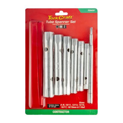 Tube Socket Set 8 9 10 11 12 13 14 15 16 17 18 19mm & T-rod)