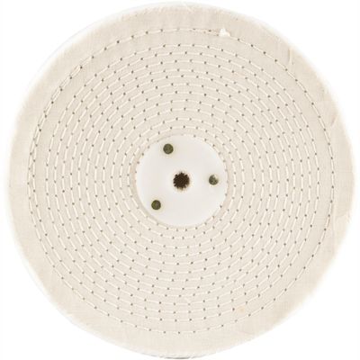 White Buff/mop 200mm X 3 Section X 30 Mm Thick 1/2' Hole