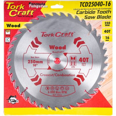 Blade Tct 250 X 40t 16mm General Purpose Combination