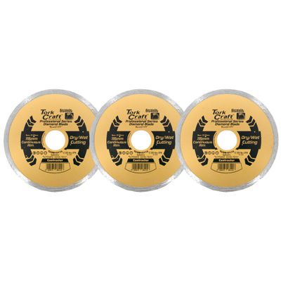 Diamond Blade 115mm Cont.rim Profesional Bulk 3 Pack Shrink