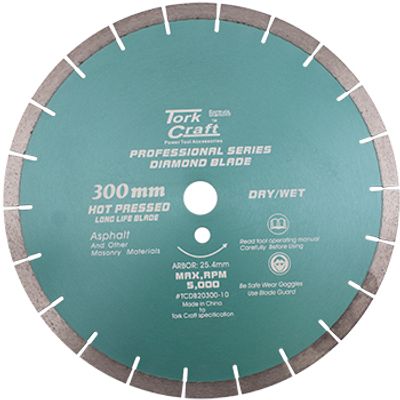 Diamond Blade 300 X 25.4mm Asphalt Hot Pressed Segmented Tar