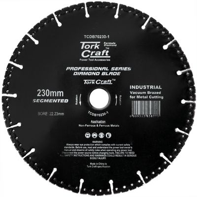 Diamond Blade Seg.230x22.23mm Vacuum Brazed Metal Cutting