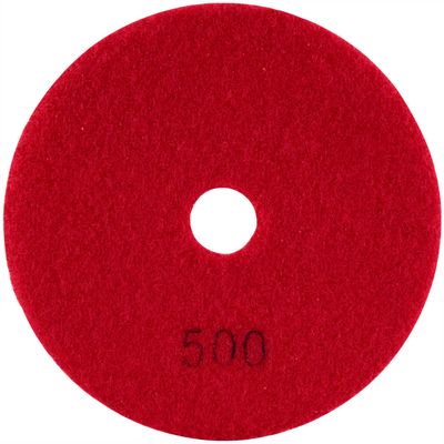 100mm Diamond Wet Polishing Pad 500 Grit Red