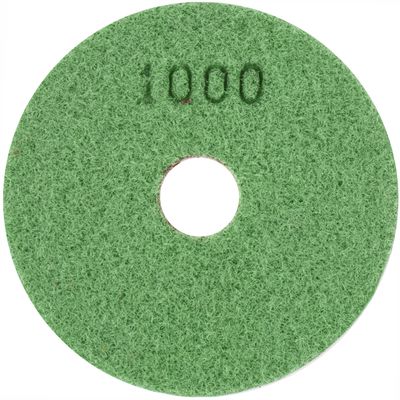 100mm Diamond Wet Polishing Pad 1000 Grit Dark Green