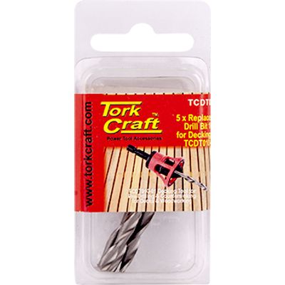 Replacement Drill Bits 10g X 5pc For Decking Tool Tcdt010-01
