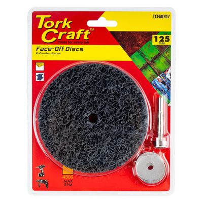 Face Off Disc & Arbor 125mm Carded For Drill