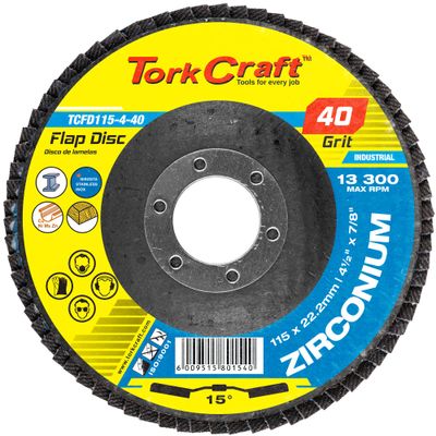 Flap Disc Zirconium 115mm 40grit Angled