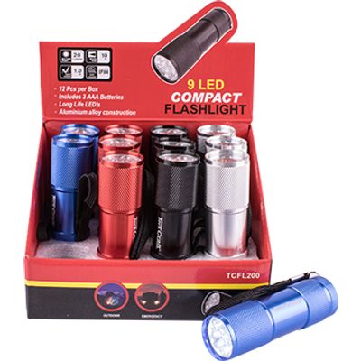 Torch Led Alum M/col X12 Pdq Box Incl Aaa Batteries TORK CRAFT Flash L