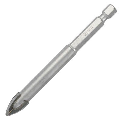 Glass & Tile Drill 12mm 4 Flute With Hex Shank