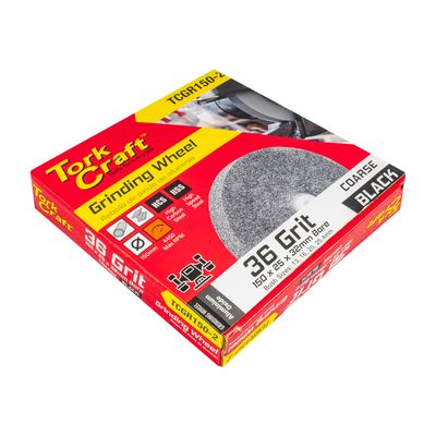 Grinding Wheel 150x25x32mm Bore Coarse 36gr W/bushes For Bench Grinder