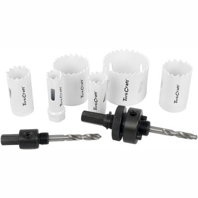 Holesaw Set 9pc In Alum Case Bi-metal 16 20 25 32 40 51mm