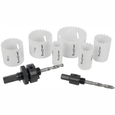Holesaw Set 9pc In Case Bi-metal 22 29 35 44 51 64mm