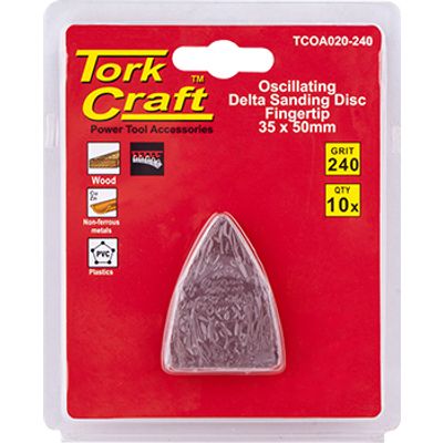 Oscillating Sandpaper A/o 35x50mm 10pc Fingertip 240grit