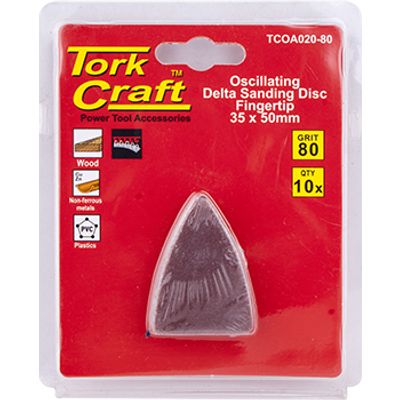 Oscillating Sandpaper A/o 35x50mm 10pc Fingertip 80grit
