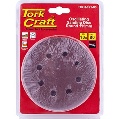 Oscillating Sandpaper A/o 115mm 10pc Round 80grit