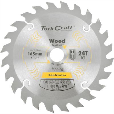Blade Contractor 165 X 24t 20/16 Circular Saw Tct