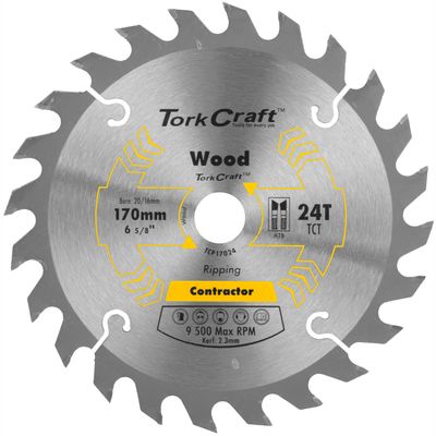Blade Contractor 170 X 24t 20/16 Circular Saw Tct