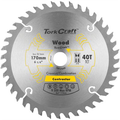 Blade Contractor 170 X 40t 20/16 Circular Saw Tct