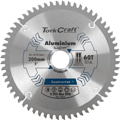 Blade Contactor Alum 200 X 60t 30/20/16 Circular Saw Tct