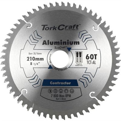 Blade Contactor Alum 210 X 60t 30/16 Circular Saw Tct