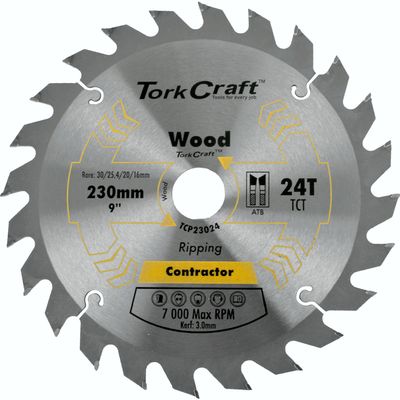 Blade Contractor 230x24t 30/1/2 Circular Saw Tct