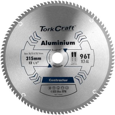 Blade Contractor Alum 315 X 96t 30/1/20/16 Aluminium Circular Saw Tct