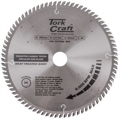 Blade Tct 250 X 80t 30mm Alum Tcg Negative Profesional Industrial