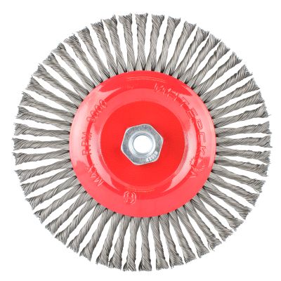 Wire Wheel Brush Single Section Twisted Stinger 175mmxm14 Blister