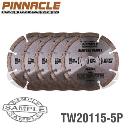 Diamond Blade Seg 115mm PINNACLE ( 5 Pack )