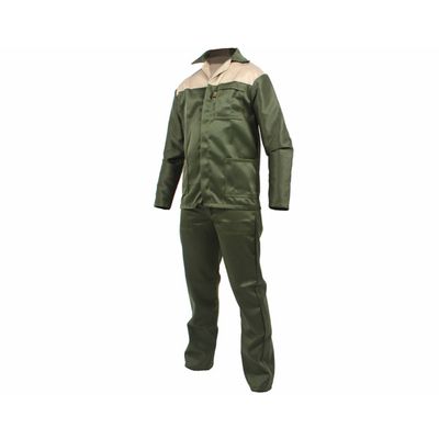 Overall 2 Pce 2t Khaki/grn Size 48 Chest 44 Waist