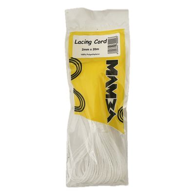 MAMBA LACING CORD 2.00MM WHITE 40G 20M