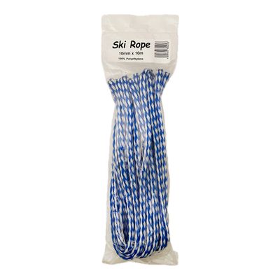 ROPE SKI ROPE HANK 10MM 10M 50/50 CLEAR PACK