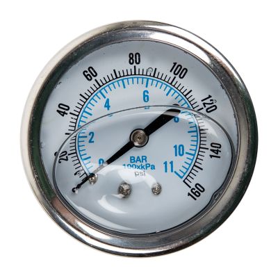 SPERONI Gauge Pres Oil 60mm 0-11bar S/s Back Entry