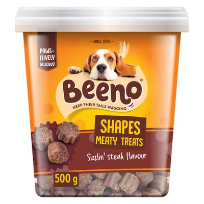 BEENO DOG TREAT STEAK SHAPES 500G