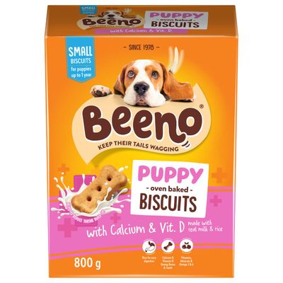 BEENO DOG BISCUITS PUPPY WITH CALCIUM 800G