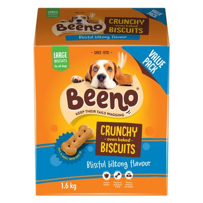 BEENO DOG BISCUITS VALUE PACK BILTONG LARGE 1.6KG