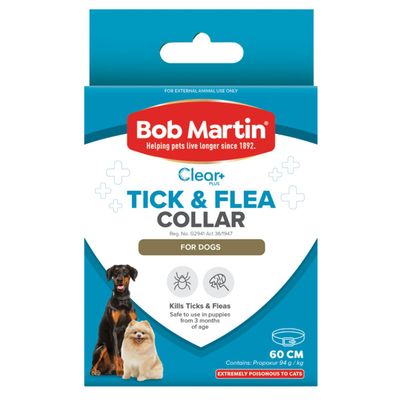 BOB MARTIN PET TICK & FLEA DOG COLLAR ALL SIZES