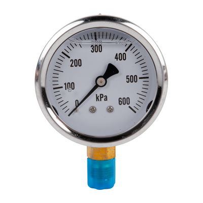 PRESSURE GAUGE GLYCERINE 0-600KPA