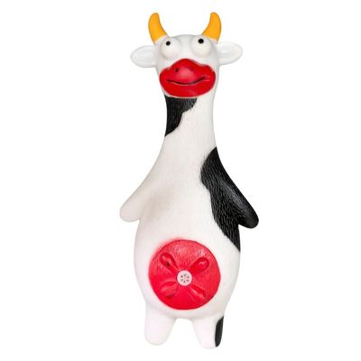 GRANTS DOG TOY SQUEAKY COW