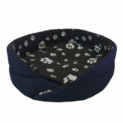 Complete Dog Bed Paw Print Small 50cm Ass Colour
