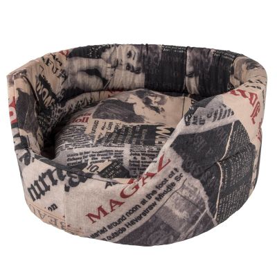 COMPLETE DOG BED POLLYCOTTON LARGE 65CM ASS COLOUR