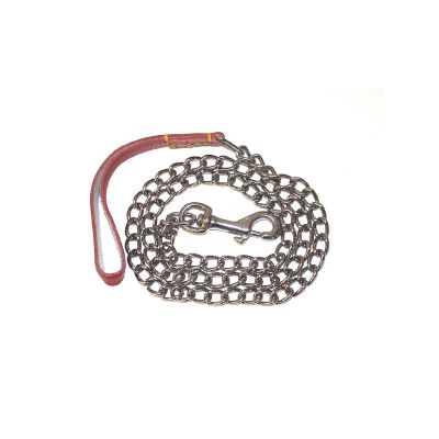 COMPLETE LEAD CHAIN LEATHER HANDLE 2MM X 1200MM