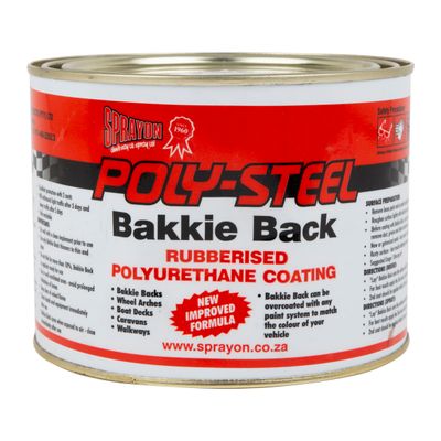 SPRAYON POLY STEEL BAKKIE BACK BRUSH ON BLACK 1L