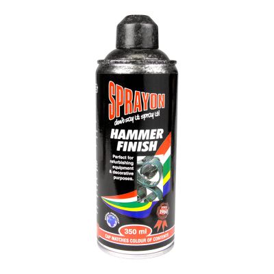SPRAYON Hammer Finish Spray Paint Charcoal 350ml