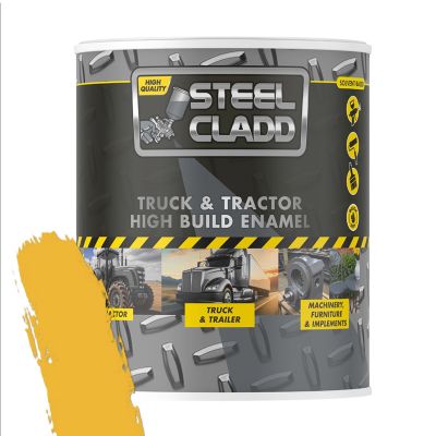 STEEL CLADD TRUCK AND TRACTOR ENAMEL CAT YELLOW 1L