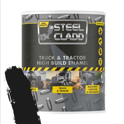 STEEL CLADD TRUCK AND TRACTOR ENAMEL MATT BLACK 1L