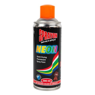 SPRAYON NEON SPRAY PAINT ORANGE 300ML