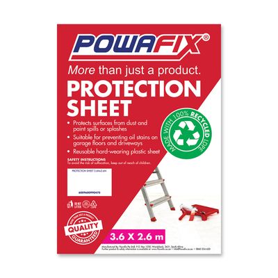 POWAFIX Protection Sheet 2.6m X 3.6m X 40mic