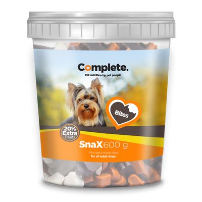COMPLETE SNAX BONES & HEARTS BITES SEMI MOIST 600G