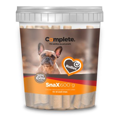 COMPLETE Snax Chicken Rollies Semi Moist 600g